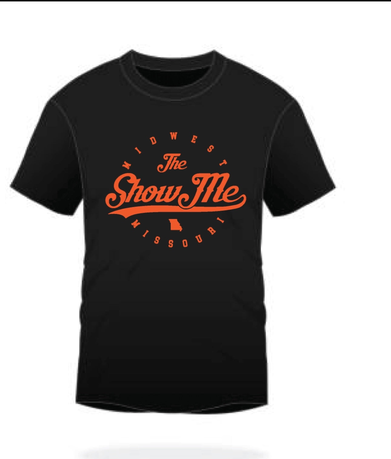 Black and Orange(Glow) Heavyweight Graphic T-shirt