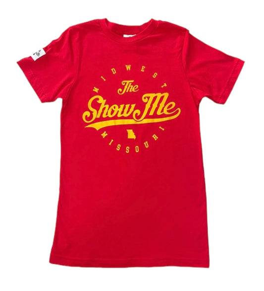 Red and Gold Lightweight Graphic T-shirt