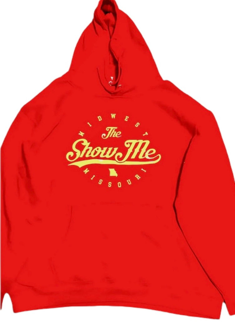 Red and Gold Graphic Hoodie